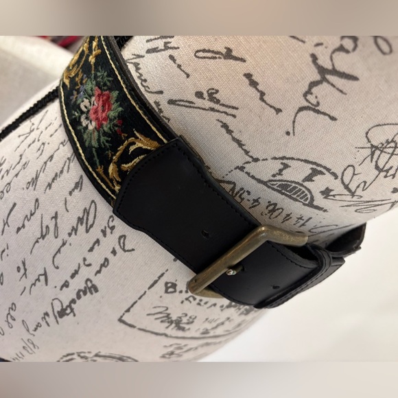 Laura Ashley Black Belt with Floral Embroidery - Picture 3 of 9